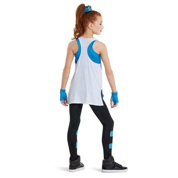 Dance Costume Weissman 12394 Medium Adult Blue 2pc Hip Hop Jazz Sequin - Picture 2 of 3